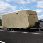 Adco 74840 Travel Trailer Cover Tan, Up To 20'. Fixed Price $320.35.