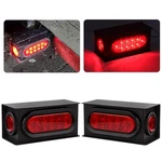 Partswcgg 2PCS Steel Trailer Lights Boxes Housing Kit W/6 Inch Oval Red Led T.... Fixed Price $57.14.