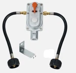 Skyflame Rv Propane Regulator For Dual Tanks, Stage Auto With 2PCS 12" Hose. Fixed Price $60.00.