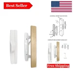 White Patio Sliding Set Easy Install, Reversible, Fits 1-3/4". Fixed Price $54.99.