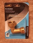 Road & Home 90 Lead Free Brass Standard Hose Thread Elbow W/ Easy Grip Feature. Fixed Price $9.95.