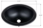 Icon Sink SO1013 Oval 10X13 Black- 15920. Fixed Price $73.03.