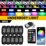 App Control 10 Pods Rgb Led Rock Light Kit Bluetooth Underbody Glow Neon. Fixed Price $8.99.