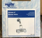 Phoenix 4" Chrome Two Handle Shower Valve With Head Kit, Motor Home. Fixed Price $28.99.