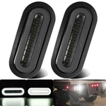 Smoked Lens Oval White Led 6 Trailer Boat Halo Reverse Back Up Tail Lights, 2PC. Fixed Price $47.89.
