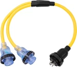 Nema L5-30P To Outlet L5-30R Y Splitter Stw Feet 120V Amp Twist Lock Pr. Fixed Price $67.99.