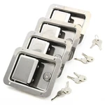 5.5"*4.25" 4-TRAILER Paddle Door Latch Handle Rv Truck Tool Box Lock Steel+keys. Fixed Price $44.44.