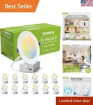 12 Pack 6 Inch Led Recessed Lighting With Junction BOX,5CCT,ULTRA-THIN Recess.... Fixed Price $107.36.