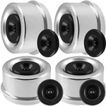 4X 2.44" Chromed Trailer Wheel Hub Cap Rim Covers For Most 5200 To 6000 Pound. Fixed Price $16.70.