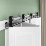 Smartstandard 64" Bifold Sliding Barn Door Hardware Kit Black No. Fixed Price $48.66.