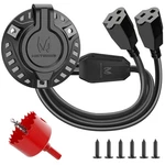 Mictuning 15A 125V Ac Port Plug Rv Shore Power Inlet Dual 20'' Wire W/ Hole Saw. Fixed Price $36.50.