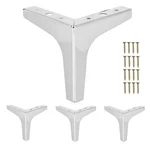 Ilyapa Triangular Metal Furniture Feet-set Of 4 Chrome Mid Century Modern 5 Inch. Fixed Price $27.50.
