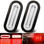 Wahmototin 2PCS 6" Inch Clear Lens Oval Red 52 Leds Trailer Boat Light. Fixed Price $49.58.
