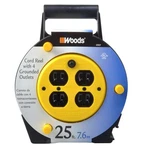 Woods Light Duty Extension Cord Reel, 25FT, 16 Gauge, 3 Conductor, 4-O. Fixed Price $52.49.