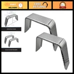 Diamond Plated Aluminum Trailer Fenders For 13" Wheels - 34" Long, 10" Wide, 18". Fixed Price $162.99.