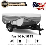 Silscvtt Folding Pop Up Trailer Rv Cover For TO18 Ft Grey 16" 17" 18". Fixed Price $54.52.