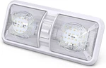 Leisure Rv Ceiling Double Dome Light Fixture With 1 Pack, White. Fixed Price $21.15.
