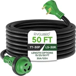 Rvguard 30 Amp 50 Foot Power Extension Cord, Heavy Duty Stw With Led. Fixed Price $174.36.