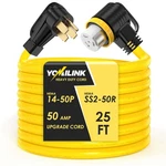 Yomilink 25 Feet Amp Rv/generator Cord, 100% Copper Wire, Nema 14-50P S.... Fixed Price $162.21.