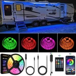 Vbakor Rv Awning Lights Kit, Rgb Dimmable Waterproof 20FT, Multicolor. Fixed Price $43.99.