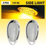 2X Clear Lens 5-7/8" Amber 15LED Side Marker IP67 Turn Signal Fits Freightliner. Fixed Price $25.64.
