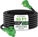 Rvguard Amp 50 Foot Extension Cord, Heavy Duty 10/3 Gauge Stw TT-30P. Fixed Price $253.01.