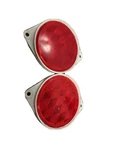 2X Sate-lite 30 Dot SAE-A-87 Red Round Reflector 3-1/4". Fixed Price $5.42.