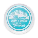 Camco Life Is Better The Campsite Large Dinner Plate - White With Teal And. Fixed Price $11.97.
