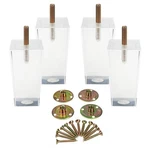Antrader 4PCS Inch Height Clear Acrylic Sofa Legs, Modern Pyramid Table Cab.... Fixed Price $39.02.