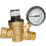 Hourleey Water Pressure Regulator Valve, Brass With Gauge And Inlet Screen.... Fixed Price $33.40.