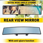 Universal 270MM Auxito Convex Wide Interior Clip Rear View Blue Tint Mirror. Fixed Price $12.34.