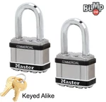 Master Magnum Padlock (2) Keyed Alike W/bumpstop Technology M5NKALFSTS-2. Fixed Price $44.80.