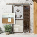 6FT Galvanized Sliding Barn Door Hardware Kit, Max Load 300LBS, Fits 36IN. Fixed Price $148.99.