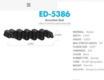 Accordion Boot Rubber By Foot Uni-grip 2"-7" Weatherseal ED-5386. Fixed Price $6.99.