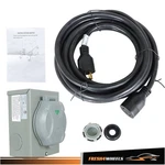 Nema L14-30 Generator Cord 25FT Amp And Power Inlet Box Waterproof Combo Kit. Fixed Price $70.68.