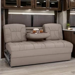 Qualitex Leon With Console Rv Sofa Bed, 66" Wide, Lt. Antelope. Fixed Price $1829.00.