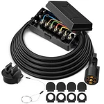 Mictuning 8 Ft Trailer Cord Way Plug Inline Junction Box 7-POLE Wiring Harness. Fixed Price $40.47.