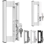 Sliding Glass Door Set With Lock Aluminum Handle, Fits 6-5/8 In.. Fixed Price $35.76.
