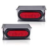 PIT66 Trailer Tail Light 2PACK Steel Boxes Housing Kit W/6INCH Oval Red Led. Fixed Price $72.11.