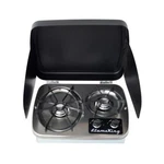 Stove 2-BURNER Drop-in With Cover Travel Trailer Van Camper Propane Cooking. Fixed Price $72.73.