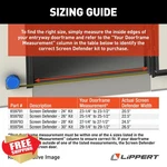 Lippert Rv Door Screen Defender Aluminum Black 30-INCH. Fixed Price $134.69.