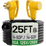 Powgrn Nema 14-50P To 14-50R Amp Rv/ev Extension Ft, Yellow. Fixed Price $132.99.