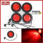 (4) Red 2" Round 1 Led Side Marker Clearance Trailer Truck Light Optronics Fleet. Fixed Price $15.97.