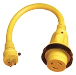 Parkpower Marinco 104SPPRV Pigtail Adapter 30A/125V Locking Connector & 15A. Fixed Price $72.01.