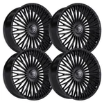 (SET-4) Tis 507B 24X10 6X135/6X139.7 24MM Gloss Black Wheels Rims Inch. Fixed Price $1785.00.