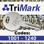 Trimark Lock Key For Camper Rv Motorhome Cut Code 1001 - 1240. Fixed Price $6.99.
