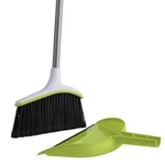 Casabella Basics Angled Set, Silver/green, Broom With Dustpan. Fixed Price $24.09.