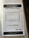 Back Up Camera Mobile Vision 7 Lcd Color Monitor Model M125C. Fixed Price $200.00.