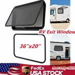 36"X20" Rv Emergency Push Out Exit Window W/ Trim Ring & Screen Camper Trailer. Fixed Price $117.06.
