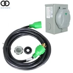 30AMP 15FT Generator Inlet Box And Extension Cable Combo Nema L14-30 4PRONG. Fixed Price $51.47.
